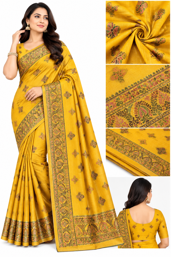 Elegant Floral Border Saree – Premium Ethnic Wear Collection