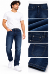 Men’s Premium Dark Blue Denim Jeans – Classic Regular Fit