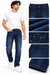 Men’s Premium Dark Blue Denim Jeans – Classic Regular Fit