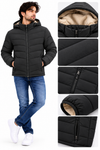 Men’s Premium Black Hooded Puffer Jacket – Winter Collection