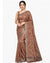 **Elegant Brown Printed Saree with Traditional Designer Border**