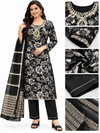 Women’s Purple Floral Printed Kurta Pant Set with Elegant Dupatta