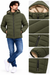 Men’s Premium Olive Green Hooded Puffer Jacket – Winter Collection