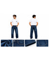 Men’s Dark Blue Baggy Fit Jeans – Classic Denim & Streetwear Style