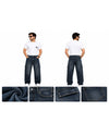 Men’s Dark Blue Cargo Jeans – Relaxed Baggy Fit & Utility Style