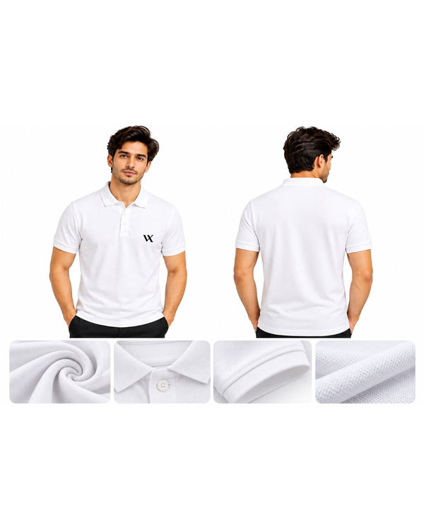 Men’s White Premium Polo T-Shirt – Classic Everyday Style
