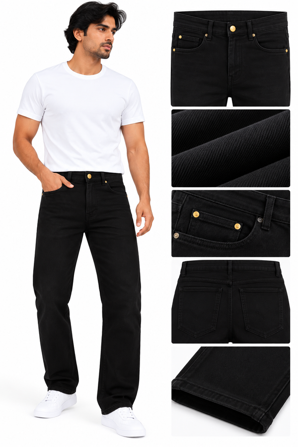 Black Denim Jeans for Men – Classic Everyday Style