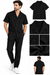 Men’s Premium Black Cuban Collar Half Sleeve Shirt | Wixon.one