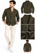 Men’s Premium Olive Green Shawl Collar Full Sleeve Shirt | Wixon.one