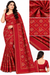 Elegant Red Saree with Traditional Bandhani-Inspired Print & Designer Border