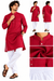 Men's Maroon Kurta Pajama Set with Mandarin Collar – Festive & Traditional Wear