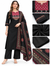 Women’s Black Dhaba Cotton Printed Kurta Palazzo Set with Dupatta – Red Ethnic Design