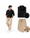 Classic Black Shirt with Relaxed Fit Trousers – Smart Everyday Co-Ord Set