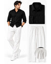 Classic Black Shirt with Relaxed Fit Trousers – Smart Everyday Co-Ord Set