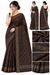 **Black & Maroon Geometric Printed Cotton Saree with Traditional Designer Border**