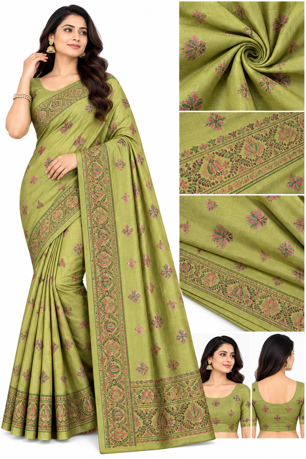 Elegant Floral Border Saree – Premium Ethnic Wear Collection