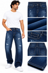 Men's Dark Blue Denim Jeans – Classic Regular Fit