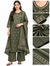 Women’s Olive Green Embroidered Cotton Kurta Palazzo Set with Dupatta