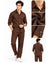 Premium Brown Textured Shirt & Trouser Co-Ord Set for Men