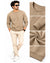 Men’s Premium Textured tshirt – Beige Chevron Pattern |