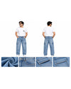Men’s Light Blue Cargo Jeans – Relaxed Baggy Fit & Utility Style