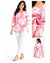 Elegant Pink Floral Printed Women’s Top