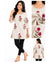 Women’s Floral Embroidered A-Line Kurti – Elegant 3/4 Sleeve Ethnic Wear