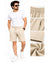 Men’s White Textured Drawstring Shorts – Premium Casual Wear