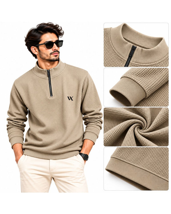 Men’s Premium Waffle Knit Half-Zip Sweatshirt