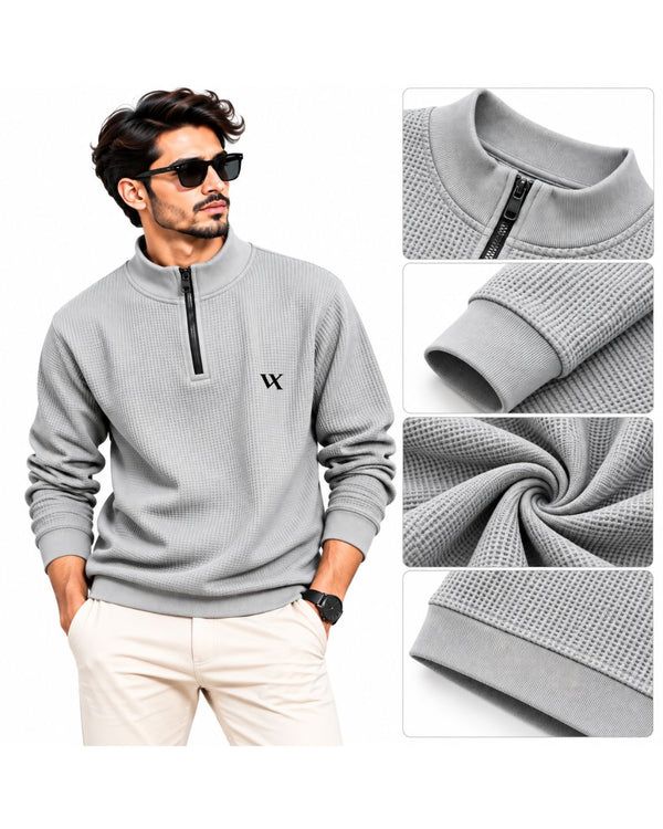 Men’s Premium Waffle Knit Half-Zip Sweatshirt