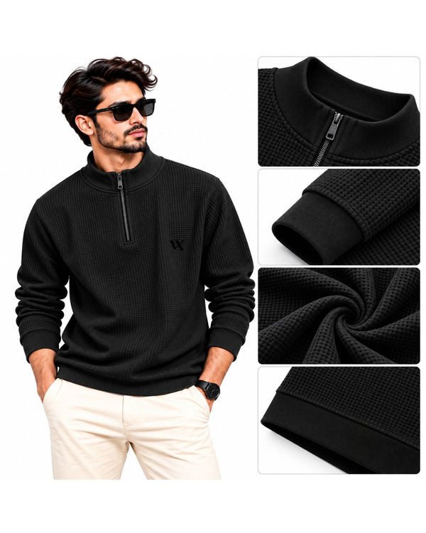 Men’s Premium Waffle Knit Half-Zip Sweatshirt