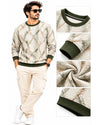 Men’s Premium Printed Quilted Sweatshirt | Soft Winter Comfort & Modern Style